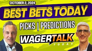 Free Best Bets and Expert Sports Picks  WagerTalk Today  UFC 307  CFB amp MLB Playoffs  10224 [upl. by Hairom]