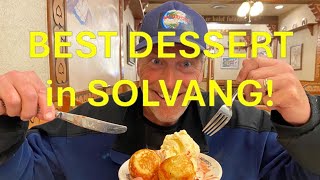 BEST AEbleskivers Dessert at the famous Solvang Restaurant  Food Review [upl. by Bobbee]