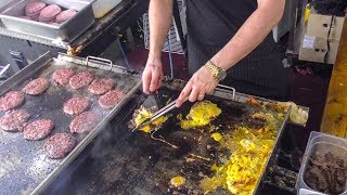 Argentina Angus Burgers Melted Cheddar Cheese Pulled Pork and More Italy Street Food [upl. by Eeltrebor104]