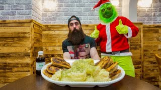 FINISH LONDONS UNDEFEATED PIE MASH amp LIQUOR CHALLENGE AND THERES A CASH PRIZE  BeardMeatsFood [upl. by Ardiedak]