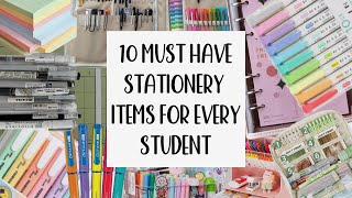 10 MUST HAVE STATIONERY ITEMS FOR STUDENTS in budget [upl. by Mccreery]