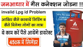 Jan Aadhar Lpg id Seeding  invalid lpg id error  How to Link Gas Dairy in Jan Aadhar Card [upl. by Aizan]