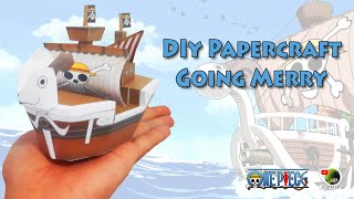 Papercraft Going Merry CubeSimple  One Piece [upl. by Rome]