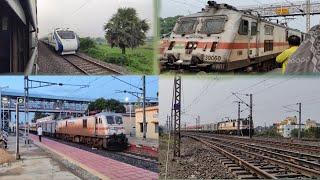 Dangerous 130Kmph🔥WAP7 Honking CoalfieldRajdhaniVande BharatYesvantpur ExpMysuru Express [upl. by Lise]