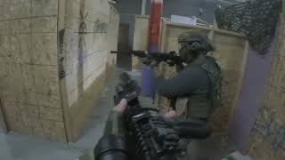 CQB shooting at Ultimate Airsoft Toronto  Tokyo Marui MWS MK18 GBBR Footage [upl. by Ellary]