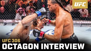 Diego Lopes Octagon Interview  UFC 306 [upl. by Nav784]