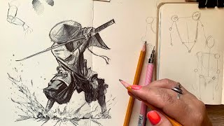 Drawing a Samurai Body with Pencil  StepbyStep Tutorial [upl. by Sebastiano94]