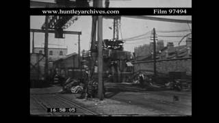 Earlestown Carriage and Wagon Works crane 1930s Archive film 97494 [upl. by Edijabab]