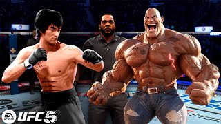 UFC 5  Bruce Lee vs Luke Hobbs Muscular EA Sports UFC 5 [upl. by Einattirb]