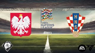 Polônia x Croácia  4 Rodada UEFA Nations League  EA FC [upl. by Reprah]