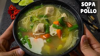 Cocina Sopa Dieta de POLLO Rico y Barato  Abelca [upl. by Yboc]