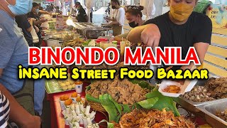 MANILA CHINATOWNs INSANE STREET FOOD BAZAAR  Street Food Tour in Binondo Manila Philippines [upl. by Kohl]