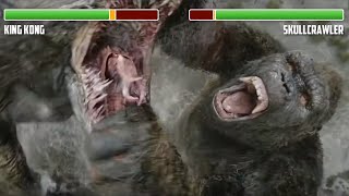 King Kong vs Skullcrawler WITH HEALTHBARS  Full Final Battle  HD  Kong Skull Island [upl. by Gertruda778]