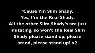 The Real Slim Shady  Eminem Lyrics [upl. by Odo]