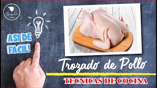 Como cortar un pollo entero en 8 piezas explicado paso a paso de manera simple [upl. by Rma]