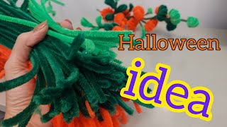 Pumpkin pipe cleaner branch pipe cleaner [upl. by Enelaj]