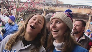 Chicago Cubs fans flock to Wrigley Field for teams home opener [upl. by Aldwon]