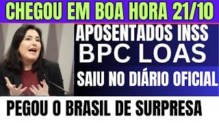 🔴ACABOU DE SAIR  BPC PENSIONISTAS APOSENTADOS NOVIDADE NO DIARIO OFICIAL 2010 [upl. by Vallo720]