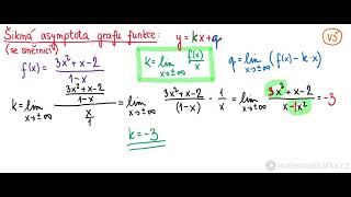 Šikmá asymptota grafu funkce [upl. by Gideon]