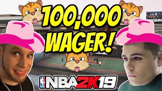 TroyDan vs Blaze BIGGEST 100000 WAGER NBA 2K19 [upl. by Lesde]