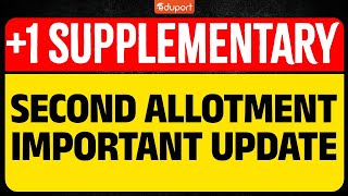 Plus One Supplementary second Allotment  Transfer  Latest Updates  Plus One Allotment 2024 [upl. by Reger]