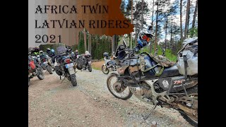 Honda Africa Twin XRV 750 Latvian riders 2021 [upl. by Enrobyalc]