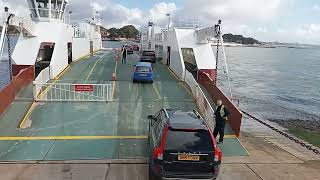 bus driving on to the studland sandbanks ferry near Poole in south Dorset1424 [upl. by Peery]