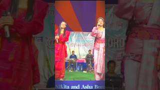 Nikita Boro amp Asha boro Live stage performance viralvideo like shorts [upl. by Freyah]