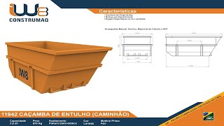 CAÇAMBA DE ENTULHO PARA CAMINHÃO [upl. by Nerek]