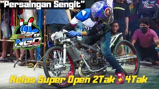 Duel Seru Ninja Super Open Vs Sonic Super Open Di NGO Drag Bike Party 201Meter [upl. by Nehcterg]