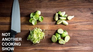 4 EASY WAYS TO CUT BRUSSELS SPROUTS [upl. by Inge751]