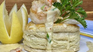 Seafood Vol au Vents with Crawfish Sauce by Chef Simon Webster [upl. by Vernen]