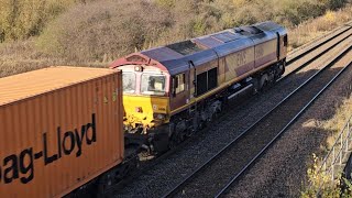 EWS 66116 At SheffieldBeighton Jn From Soton W Docks Berth 109 To Masborough FD [upl. by Longwood]