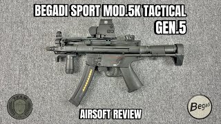 R BEGADI Mod5K Tactical MP5k SAEG CM041K mit EFCS FSWS Begadi Pro Internals Stroked Gearset [upl. by Rimidalv]