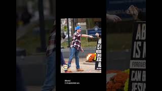 STREET PREACHER ASSAULTED BY A WOKIE🥹 WATCH WHAT HAPPENS NEXT 💯 prolifegenerationchristisking [upl. by Loar]