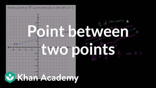 Finding a point part way between two points  Analytic geometry  Geometry  Khan Academy [upl. by Letizia]