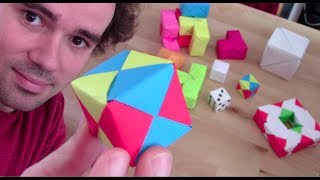 Fabriquer des cubes et polycubes en origami  Micmaths [upl. by Det]