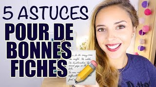 5 astuces pour faire de BONNES FICHES [upl. by Denten]