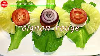 【SALADE Sucrée Salée】 TOMATES FROMAGE ANANAS FACILE SAUCE VINAIGRETTE VC0008 VS00032 AU010101 [upl. by Eldoria]