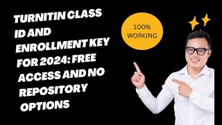 Turnitin class id and enrollment key free 2024 [upl. by Olshausen]