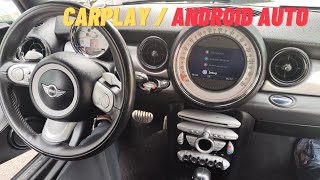 Mini Cooper CarPlay Android Auto and front  backup camera installed [upl. by Georgina365]