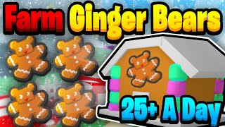 How to Farm GINGERBREAD BEARS 25 PER DAY In Beesmas Bee Swarm Simulator [upl. by Nellek561]