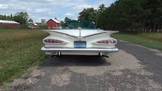 1959 Chevrolet Impala Convertible 348 CI Engine in White amp Ride My Car Story with Lou Costabile [upl. by Duwad]