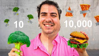 Un día comiendo 10000 Calorías VS 10 Calorías [upl. by Wight]