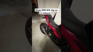 Ninja 500 M4 Slip On Exhaust Sound ninja500 exhaust sound [upl. by Bee]