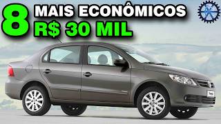 8 MELHORES CARROS ECONÔMICOS até 30 MIL REAIS para COMPRAR em 2024 [upl. by Eisseb]