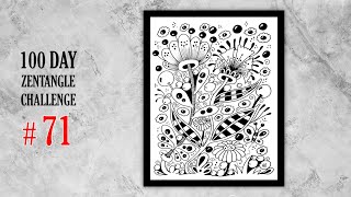 71  100 days of tangling  zentangle 100 day challenge  zentangle doodle art  zentangle art [upl. by Ahsatsana886]