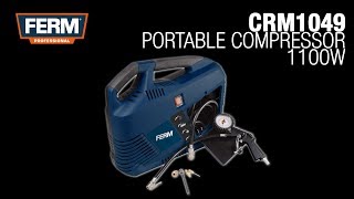 FERM Compressore portatile  1100W  CRM1049 [upl. by Eissel]