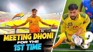 Meeting Dhoni For The First Time😍  Csk💛Vs Rcb❤️  Tsg Mann Vlogs [upl. by Kathryne]