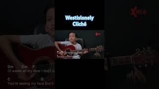 Westislonely  Cliché Guitar Chords Cover shorts [upl. by Dody]